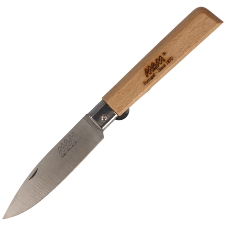 MAM Operario Pocket Knife with Blade Lock, Light Beech Wood (2036/3-A-B-LW)