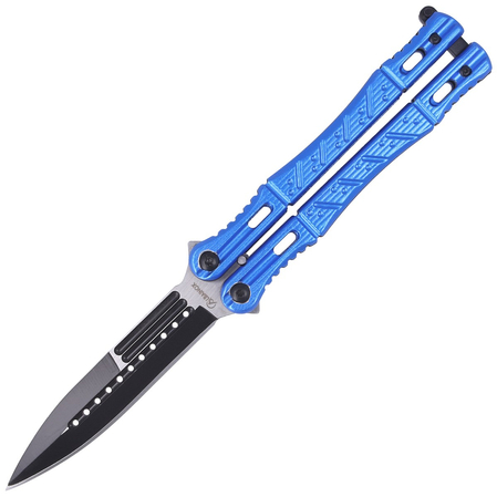 Martinez Albainox Balisong Blue Aluminium, Black Blade (02101)