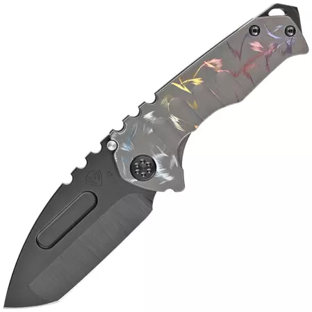 Medford Praetorian Genesis T Tanto Bead Blasted/Gray Titanium ''Rainbow Birds of Paradise'', Black PVD S45VN by Greg Medford