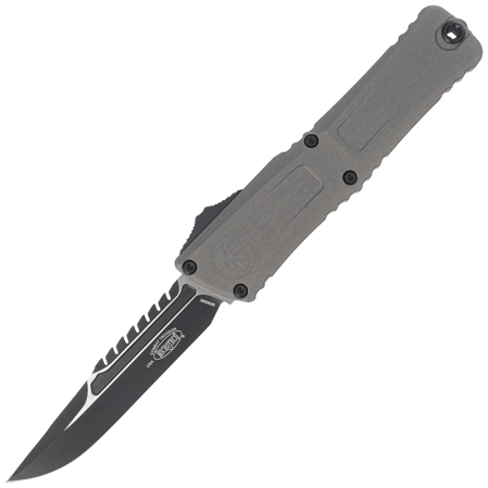 Microtech Combat Troodon Interceptor Gen III Signature OTF Knife Natural Clear Aluminium, Stonewashed M390MK by Tony Marfione (1217-1NCS)