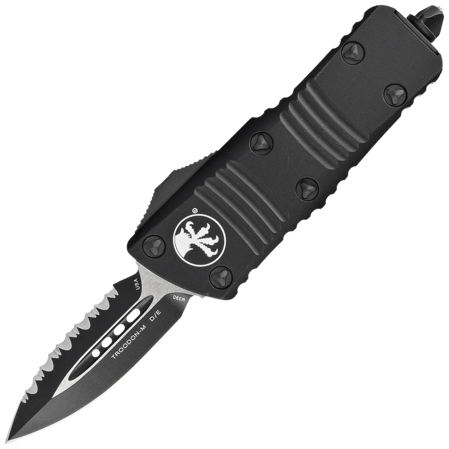 Microtech Mini Troodon D/E Black Aluminium, Black by Tony Marfione knife (238-3T)