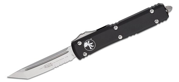 Microtech Ultratech T/E OTF Knife Black Aluminum, Stonewashed P/S M390 by Tony Marfione (123-11)