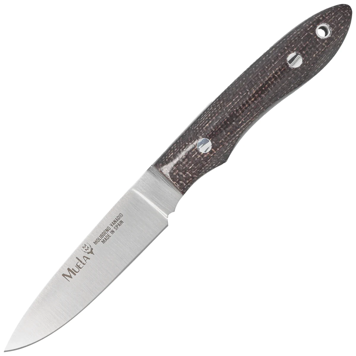 Muela 4410-M Brown Jute Micarta, Satin X50CrMoV15 Knife