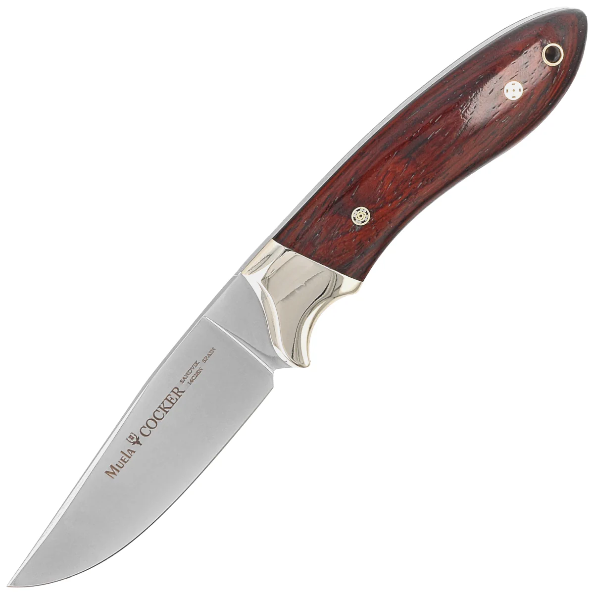 Muela Cocker-11CO Cocobolo Wood Knife, Mirror 14C28N