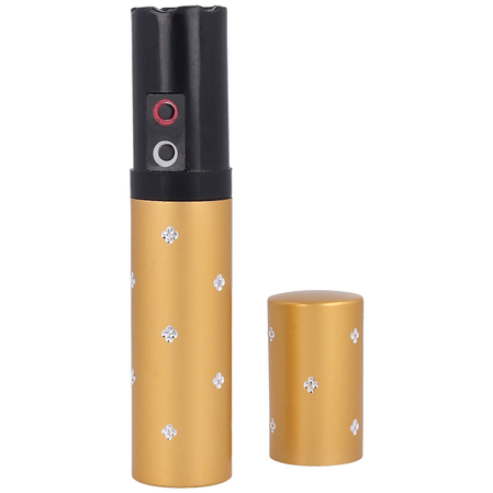Paralyseur 2 million V lipstick stun gun with flashlight, Gold (1202-GD)