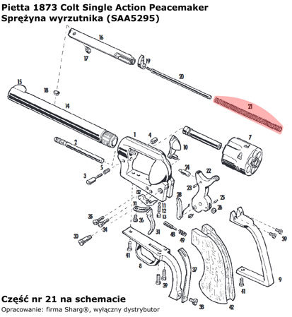 Pietta 1873 SA Peacemaker Ejector Spring (SAA5295)