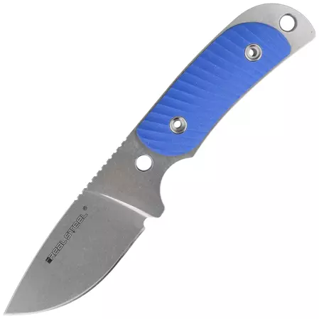 Real Steel Hunter 165 Blue G10, Stonewashed 12C27 knife (3534)