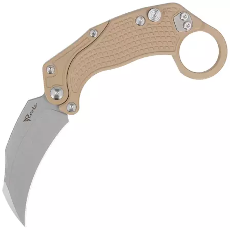 Reate Knife EXO-K Gravity Karambit Tan Aluminium, Stonewashed N690