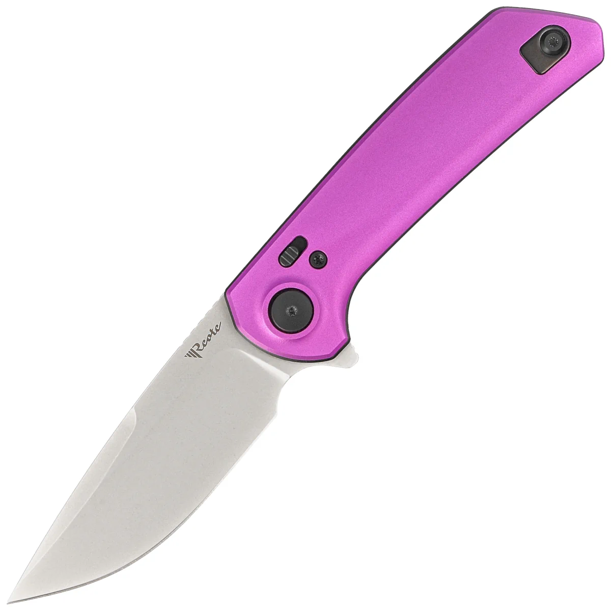 Reate PL-XF-A-5 Knife Purple Aluminum, Stonewashed Nitro-V