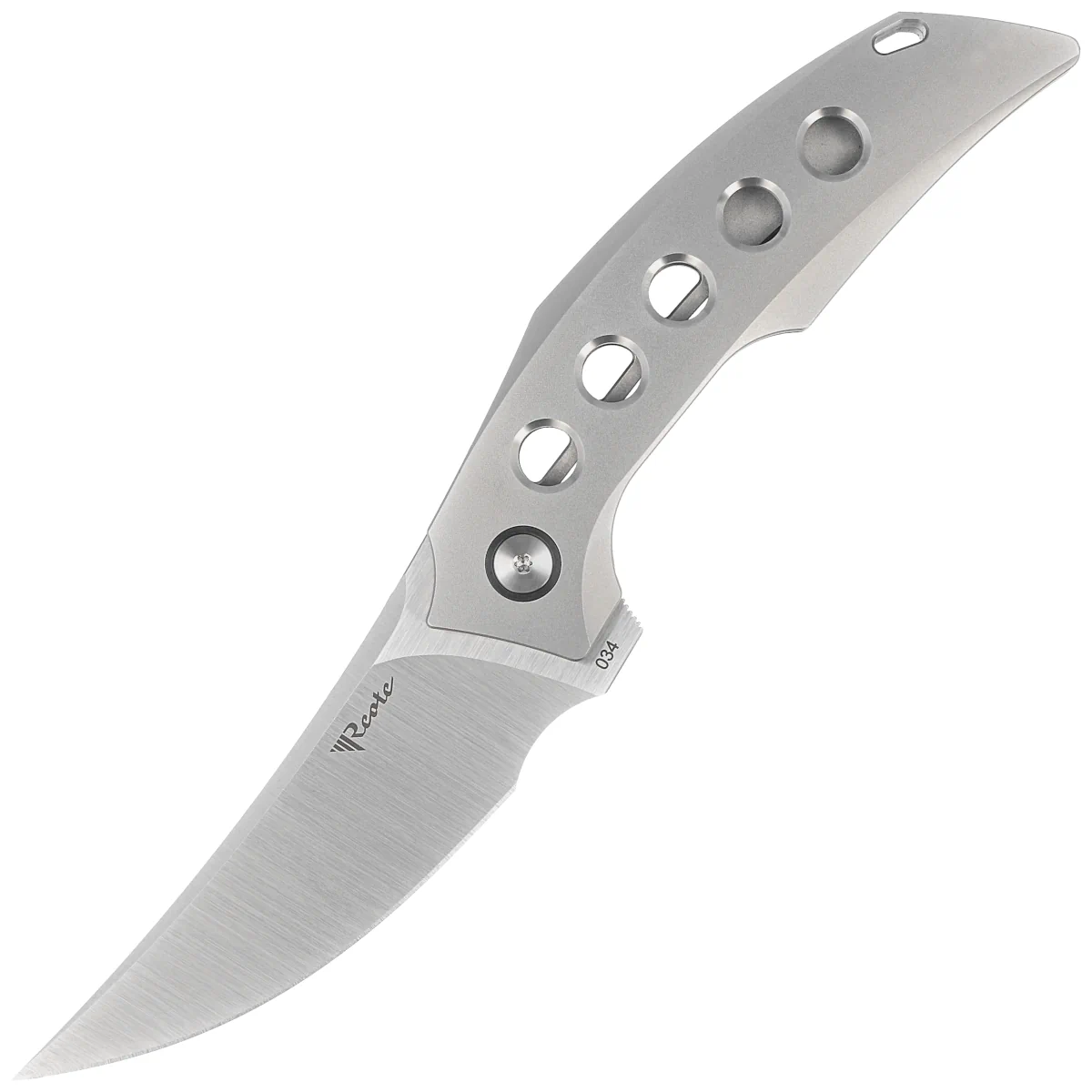 Reate Velocity Gray Titanium Knife, Satin Elmax by Tashi Bharucha