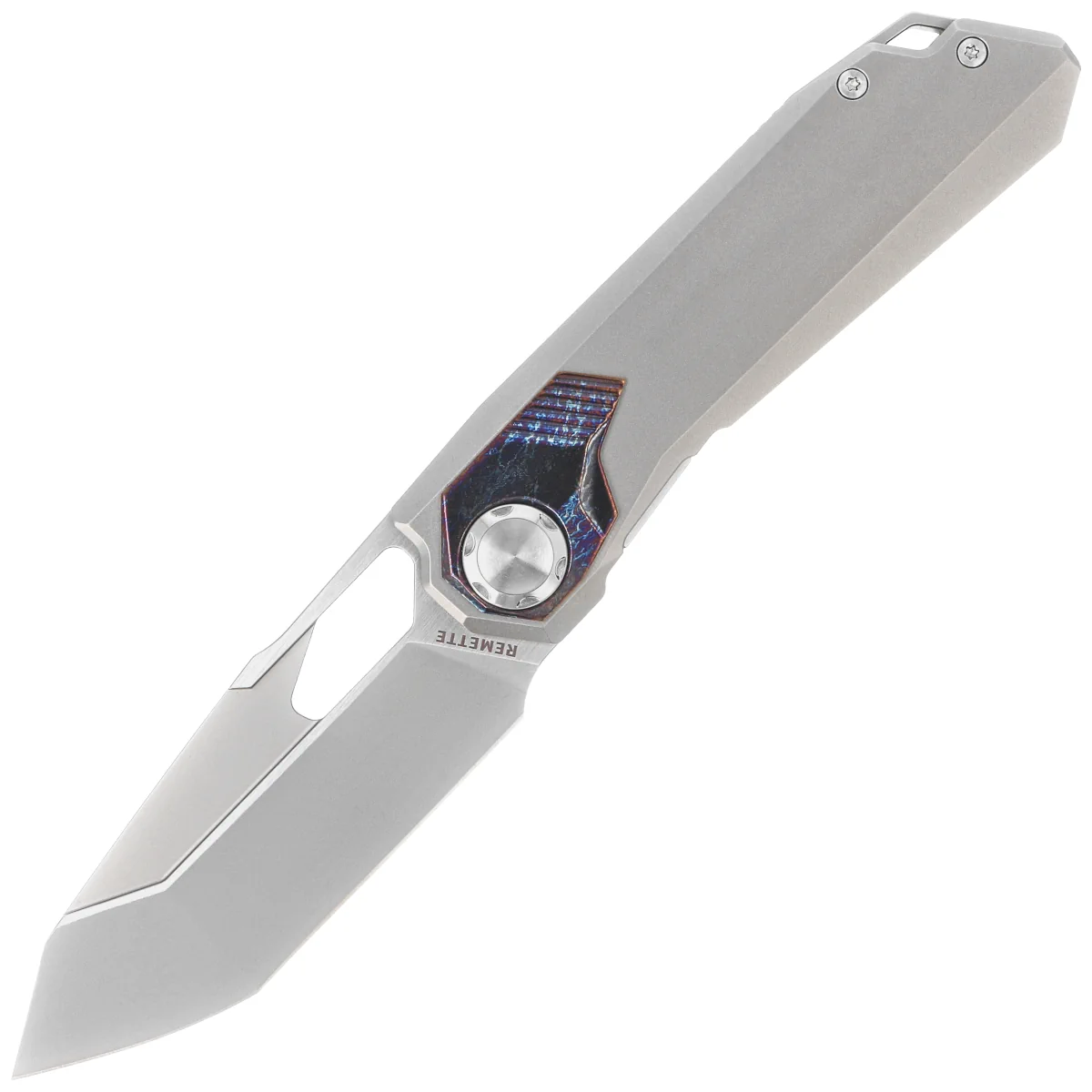 Remette Peregrine Falcon Gray / Colored Titanium, Hand Grinding Pearlescent M390 (RTT1-G)