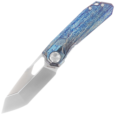 Remette Peregrine Falcon Knife Thunder Lightning Titanium, Hand Grinding Pearlescent M390 (RTT1-T)