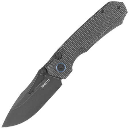 Remette Rhino Knife Black Micarta, Black Titanium 14C28N (MC319B)