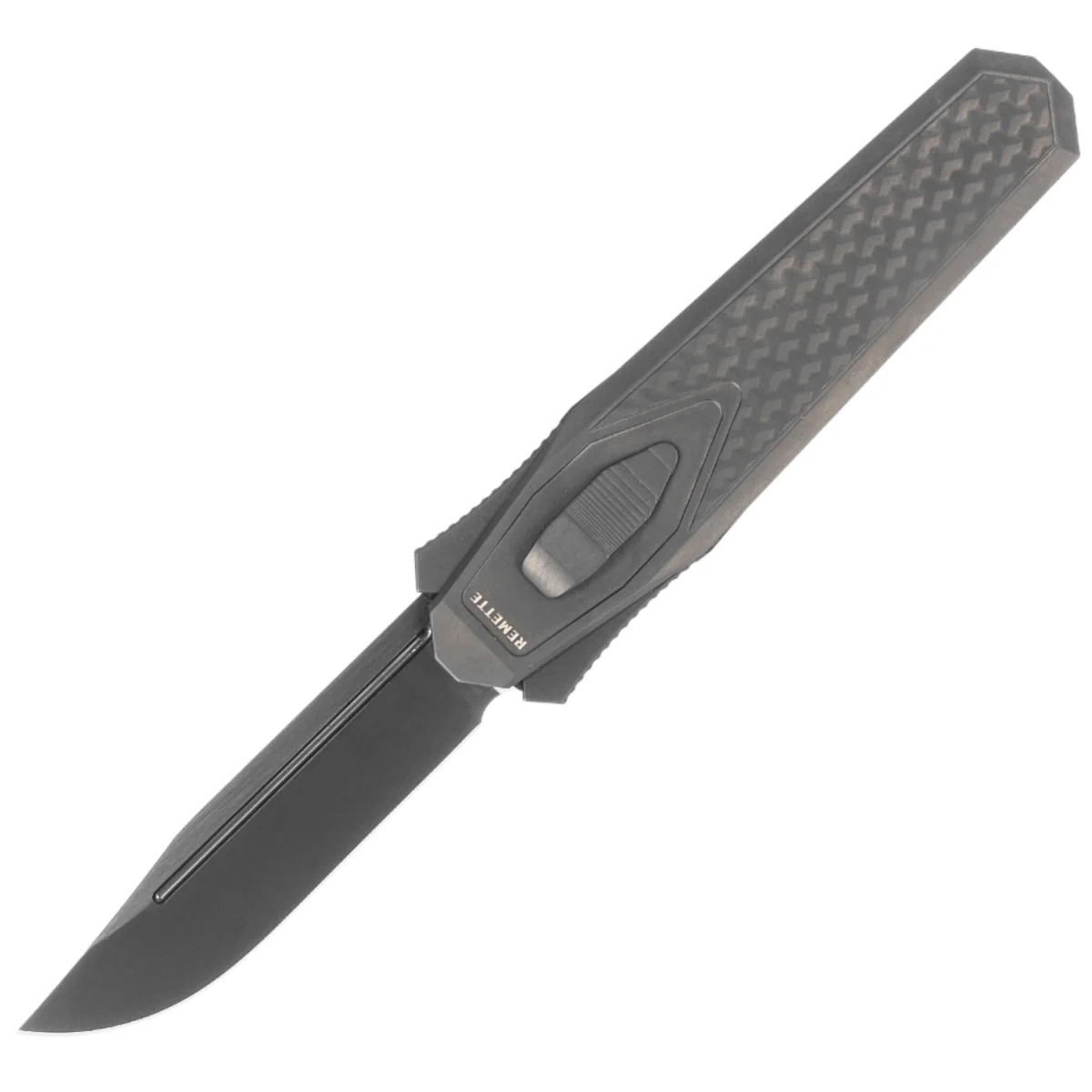 Remette Swordfish Black DLC Titanium / Red Blue Carbon Fiber, Black DLC M390 (ZL101B5)