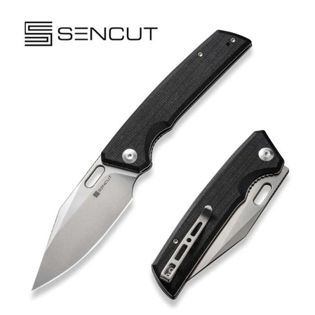 Sencut GlideStrike Black Canvas Micarta, Satin 9Cr18MoV (S23018-4)