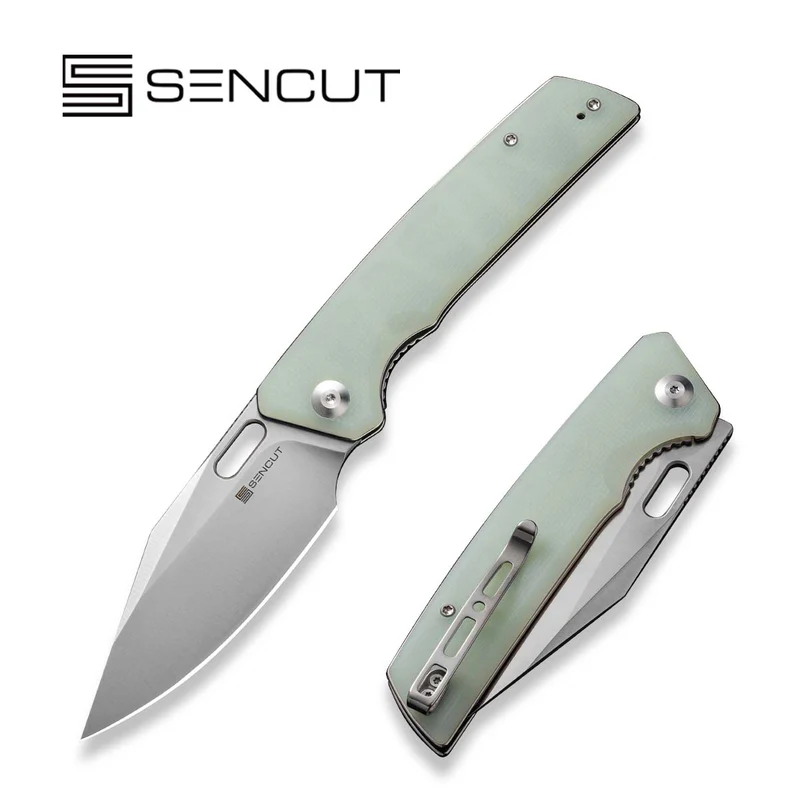 Sencut GlideStrike Natural G10 Knife, Satin 9Cr18MoV (S23018-2)