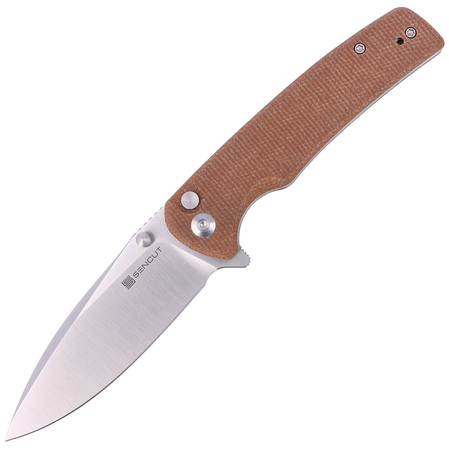 Sencut Knife Sachse Brown Micarta, Satin 9Cr18MoV (S21007-3)