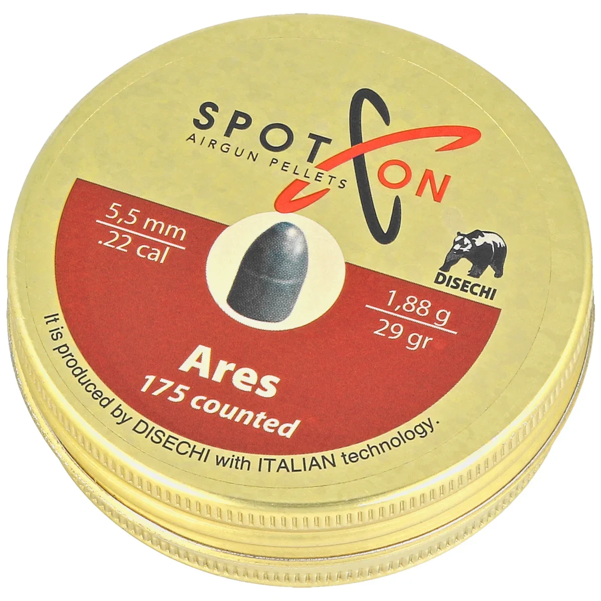 Spoton Ares .22 / 5.5 mm 29 gr Air Gun Pellets, 175 pcs