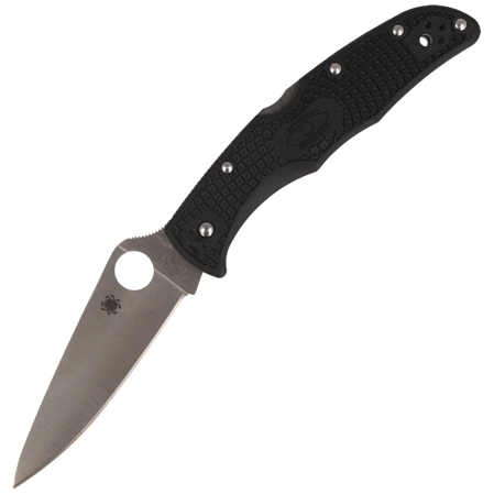 Spyderco Endura 4 FRN Black Flat Ground PlainEdge Knife (C10FPBK)