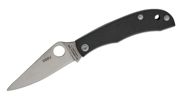 Spyderco Honeybee Knife Black G10, Satin 12C27 (C137GBKP)