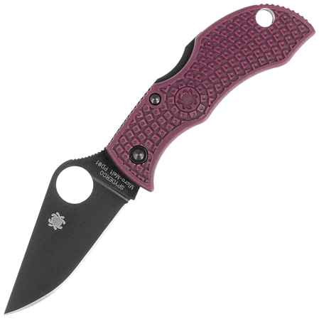 Spyderco Manbug Sprint Run Burgundy FRN Knife, TiCN Micro-Melt PD#1 by Sal Glesser (MBBGBKP)