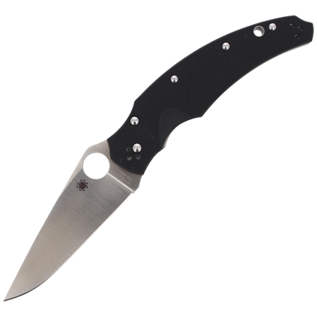 Spyderco Opus Black G-10 PlainEdge Knife (C218GP)