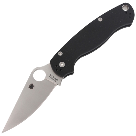 Spyderco Para Military 2 G-10 Black PlainEdge Knife (C81GP2)