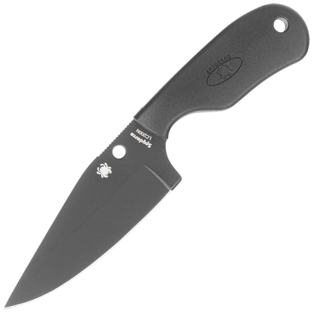 Spyderco Subway Bowie Black FRN, Black Plain LC200N by Fred Perrin Knife (FB48PBBK)