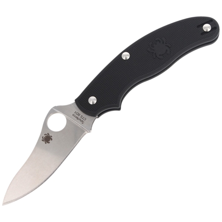 Spyderco UK Penknife Drop Point Knife Black FRN, Satin CTS BD1N by Sal Glesser (C94PBK3)