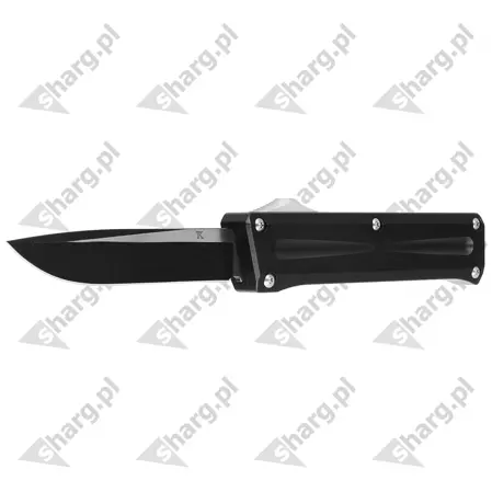 TacKnives TAKCOM Stinger DP Black Aluminum, DLC 154CM OTF automatic knife