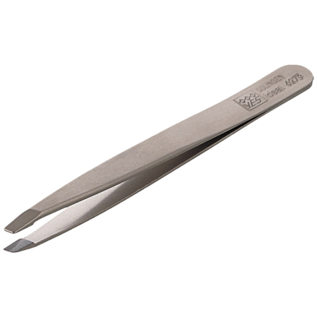 Tweezers bent oblique YES Solingen 80mm Nickel plated (96273)