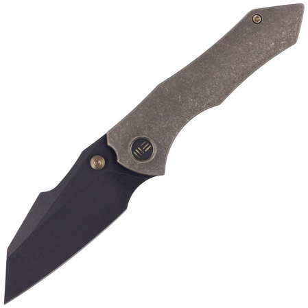 WE Knife High-Fin Bronze Titanium, Black Stonewashed CPM 20CV by Gavko Knives (WE22005-2)