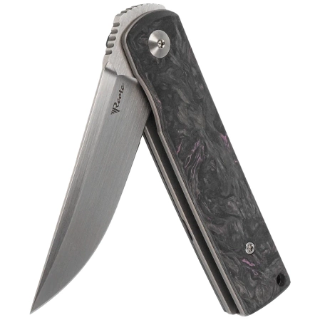 Reate Bushido Knife Titanium/Dark Matter Purple Fat Carbon, Hand Satin M390