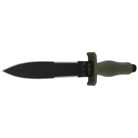 FOX Veleno D/E Knife OD Green G10, Black Top Shield N690Co (FX-596 G10 OD AF)