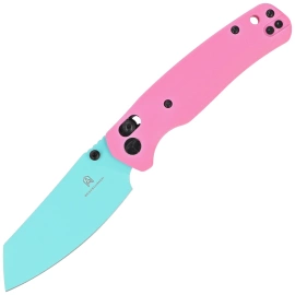 Bestechman Cicada's Wing Knife Pink G10, Blue 10Cr15MoV (BMK06E)