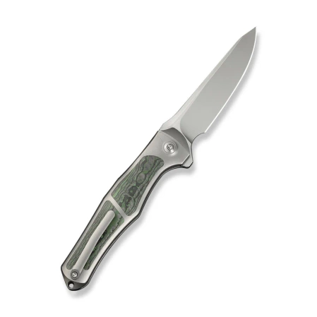 Nóż składany WeKnife 702XI LE No 149/150 Gray Integral Titanium/Jungle Wear Fat Carbon, Stonewashed M390 (WE07B-4)