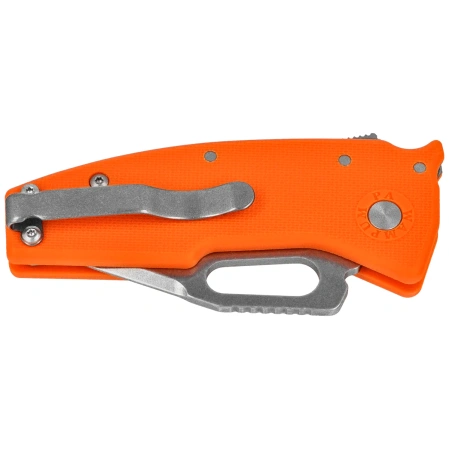 Demko Nano-Shark CP Knife Orange GRN, Stonewashed AUS10A by Andrew Demko (NANO-10A-Orange GRN-CP)