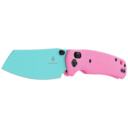 Bestechman Cicada's Wing Pink G10, Blue 10Cr15MoV (BMK06E)