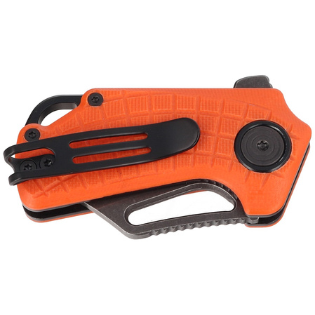 BlackFox Puck Orange G10, Black Stone Washed D2 by Grigorii Matveev knife (BF-761 OR)