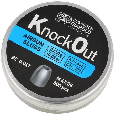 Śrut JSB Slug KnockOut 4.51 mm, 0.650 g, 500 szt. (546124-500)