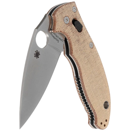 Nóż składany Spyderco Manix 2 Brown Canvas Micarta, Satin CPM Cru-Wear by Eric Glesser (C101MPCW2)