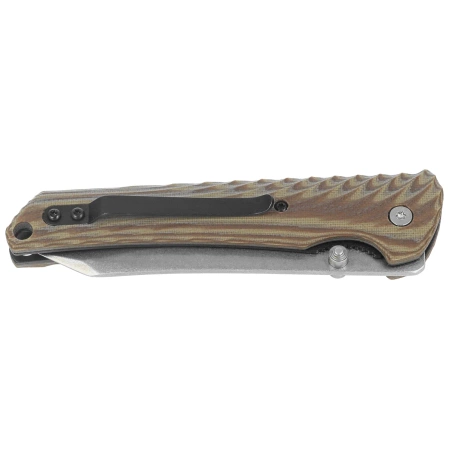 Tecnocut TCN6530K2-SSW Knife - Brown G10, Stonewashed 440