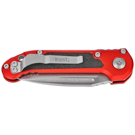 Microtech LUDT Gen III S/E Automatic Knife Red Aluminum, Stonewashed M390MK by Tony Marfione (1135-10RD)