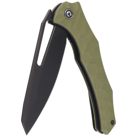 CIVIVI Spiny Dogfish Green G10, Black Stonewashed 14C28N by Gavko Knives (C22006-3)