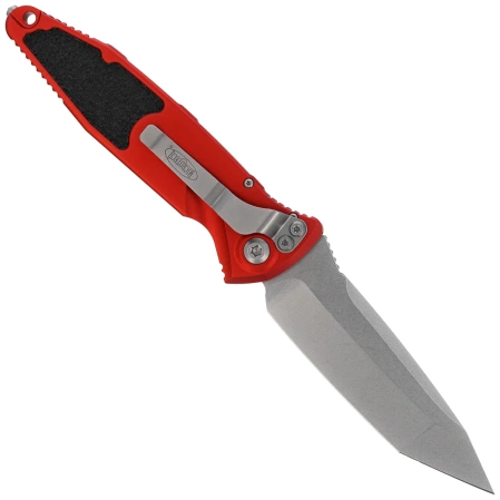 Microtech Socom Elite Auto T/E Automatic Knife Red Aluminum/3M, Stonewashed M390 by Tony Marfione (161A-10RD)