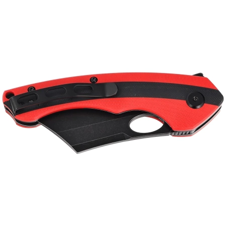 Nóż składany Bestech Skirmish Red / Black G10, Black Stonewashed D2 (BG44D)