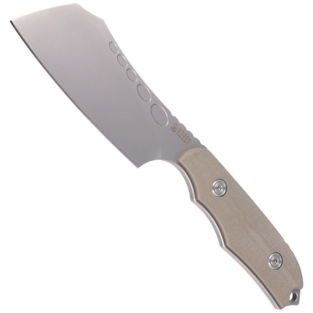 Nóż Kubey Aiden Tan Micarta, Sand Blasted D2 by Damiano Dall'Amico (KU341B)