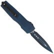 Microtech Luminary ZBP D/E Signature OTF Knife Weathered Blue Aluminum, Weathered Blue M390MK by Tony Marfione (1270-1WBLS)