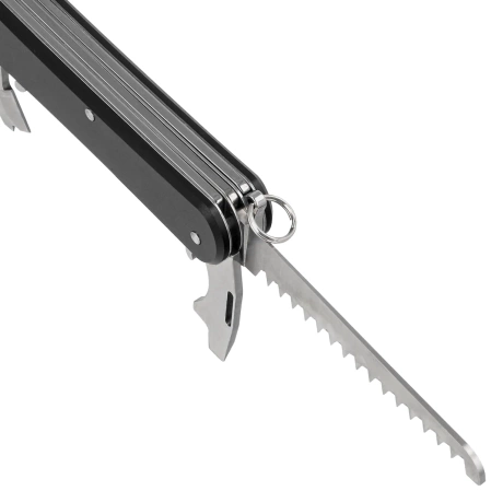 Fox Vulpis S4 Black Aluminium, Polished N690Co Pocket Knife (FX-VP130-S4 BK)