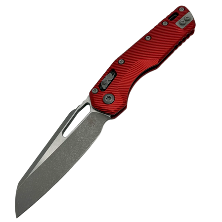 Nóż składany Microtech MSI S/E Fluted Red Aluminium, Apocalyptic M390MK by Tony Marfione (210-10APFLRD)